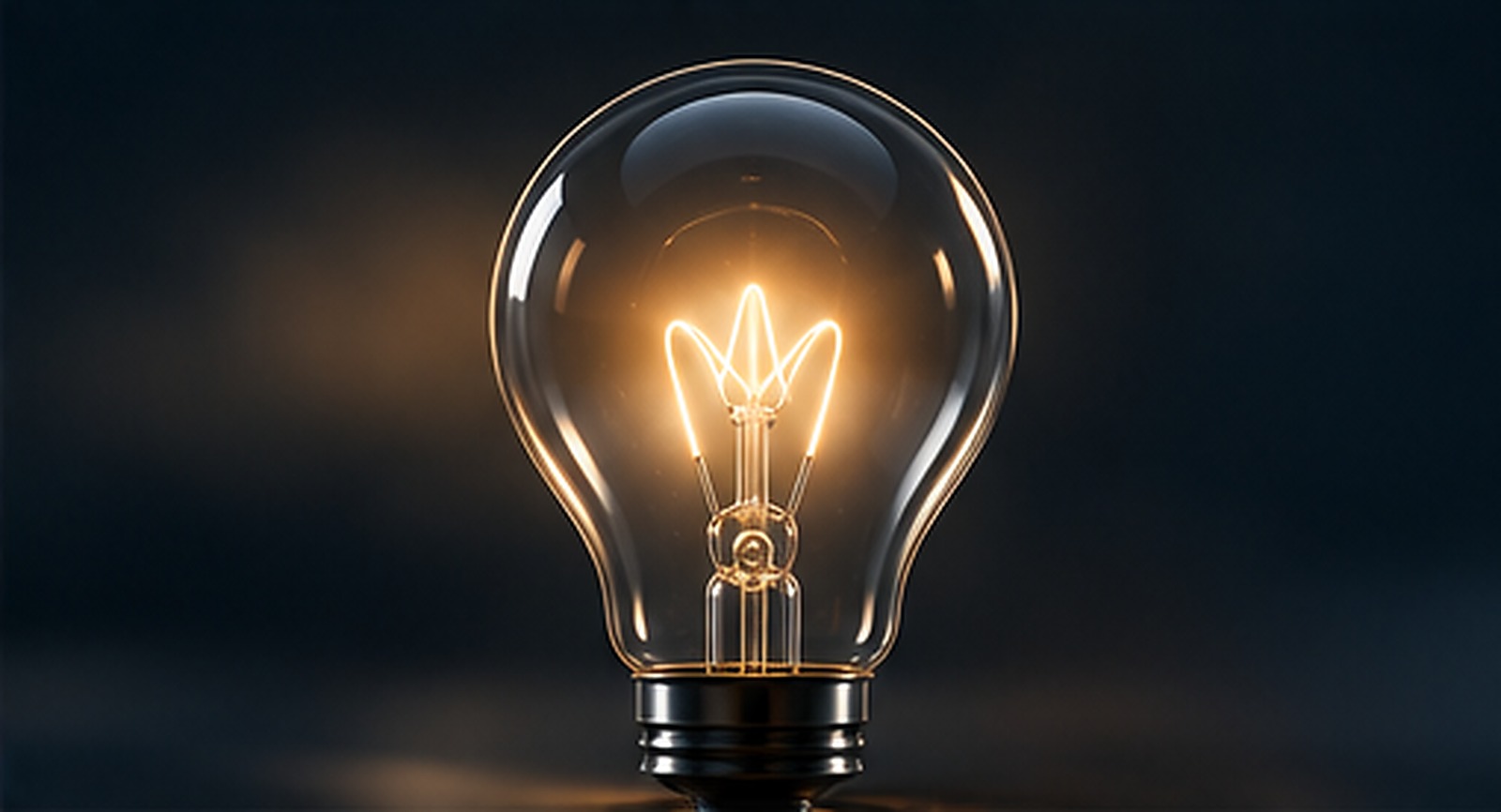 Gloeilamp als symbool voor een nieuw idee