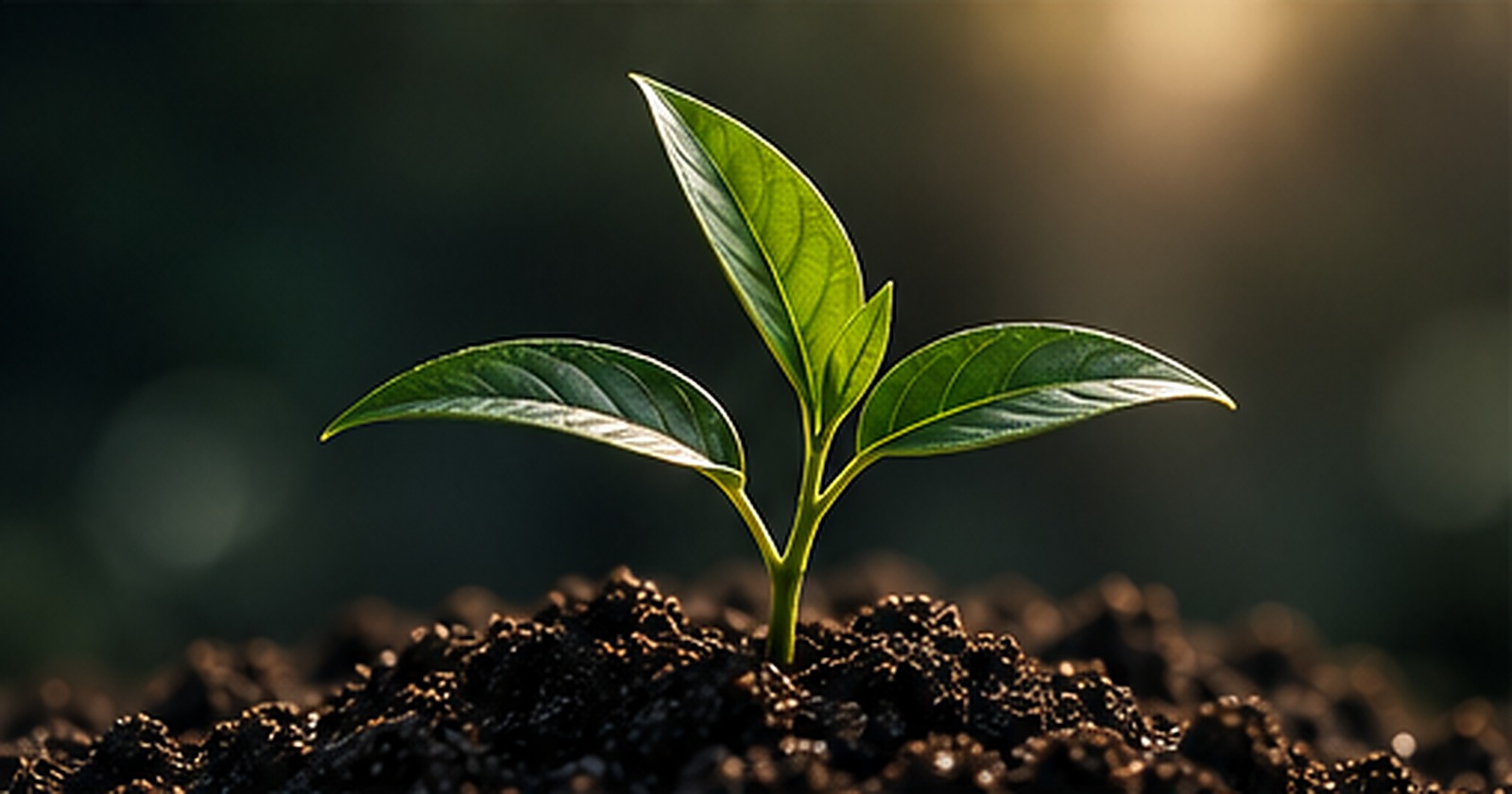 Jonge plant als symbool voor investering en groei